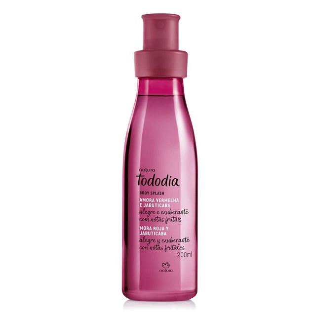 Body Splash Desodorante Colônia Tododia Amora Vermelha e Jabuticaba Feminino 200 ml
