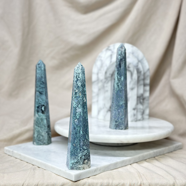 Moss Agate Tower (High Quality) A
