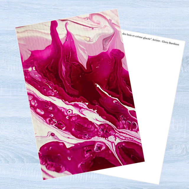 Fruits des bois et crème glacée - Carte postale