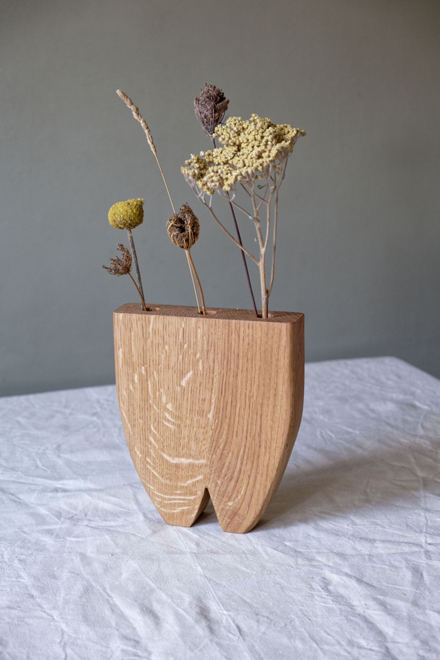 Soliflore chêne &quot;Deux pattes&quot; / Tadaam mobilier