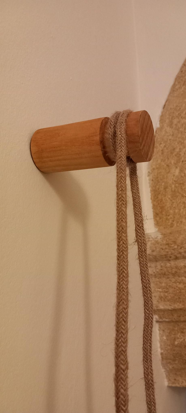 Support mural bois de sapin pour abat-jour