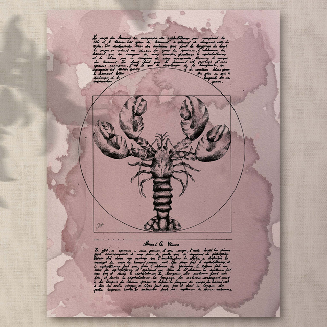 Affiche 30x40 - Vin Nature - Homard de Vitruve