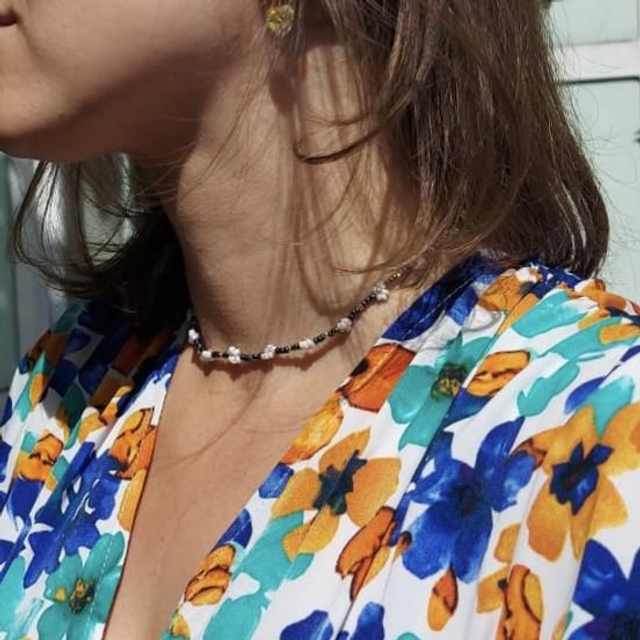 Collier ras de cou Fleur