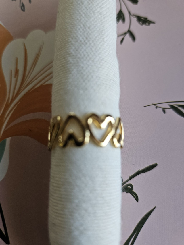 BAGUE DORE REGLABLE ACIER INOXYDABLE MODELE 6