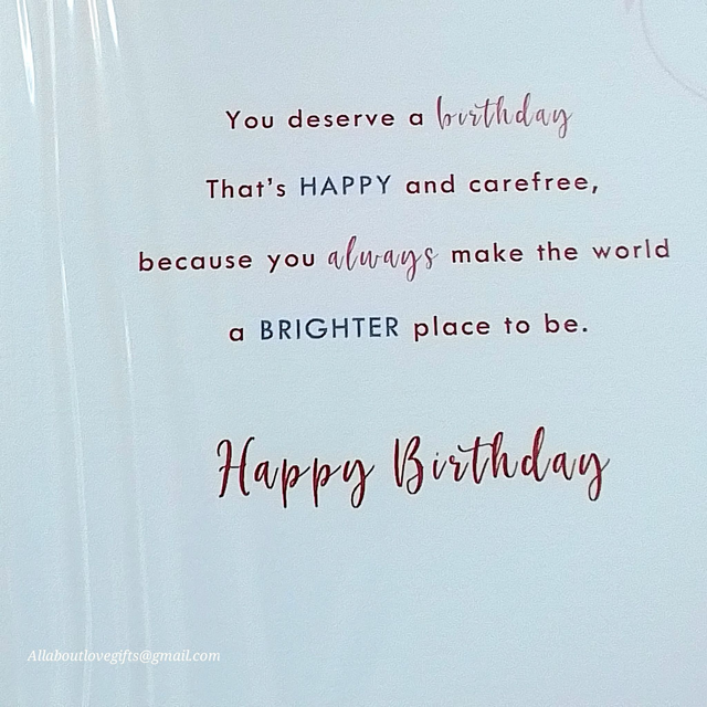 Daughter Birthday Card Beautiful Design and Sentiment Worded
