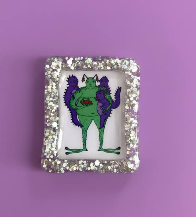 Queer handmade resin magnet 