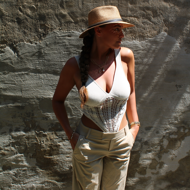 Reinders Anna Crochet Top Creme