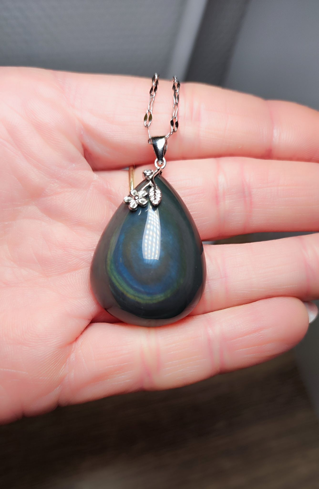 Pendentif Obsidienne Oeil céleste