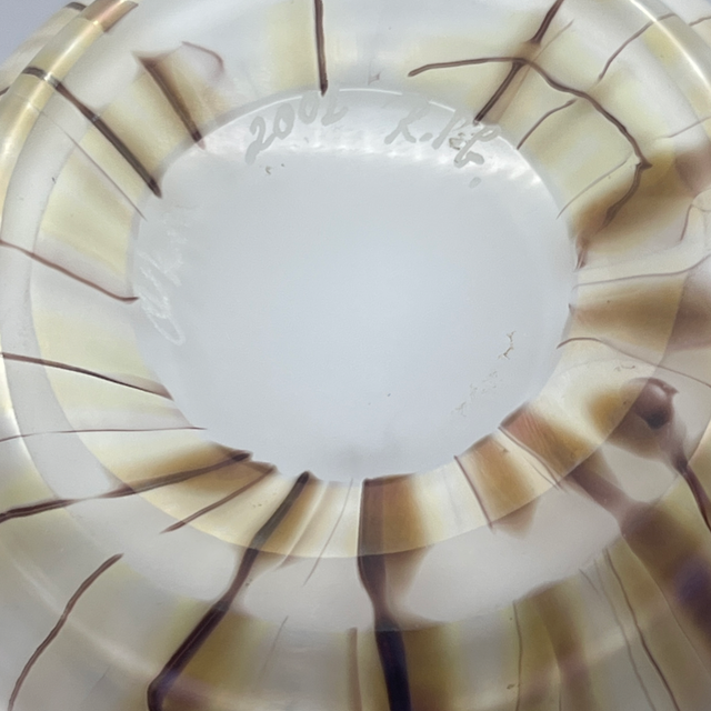 Okra Vase by Richard Golding, signed.