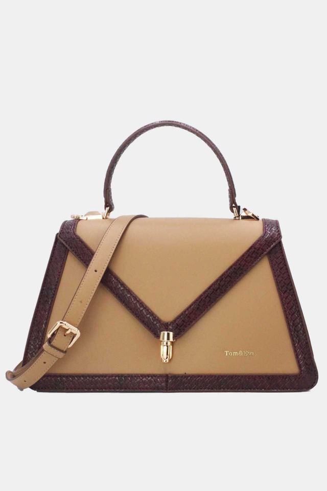 GLORIA Sac à Main Crème/Bordeaux