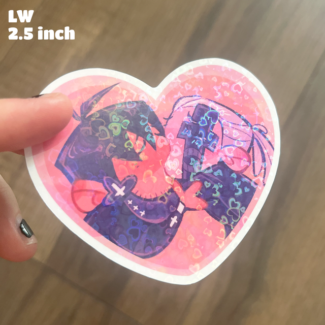 Kiss Holo – Livwood - 2.5 inch sticker (LW)