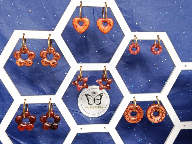 "Capture d’Ailes - Cuivre Solaire " Boucles d’oreilles pampilles - Vanasteria