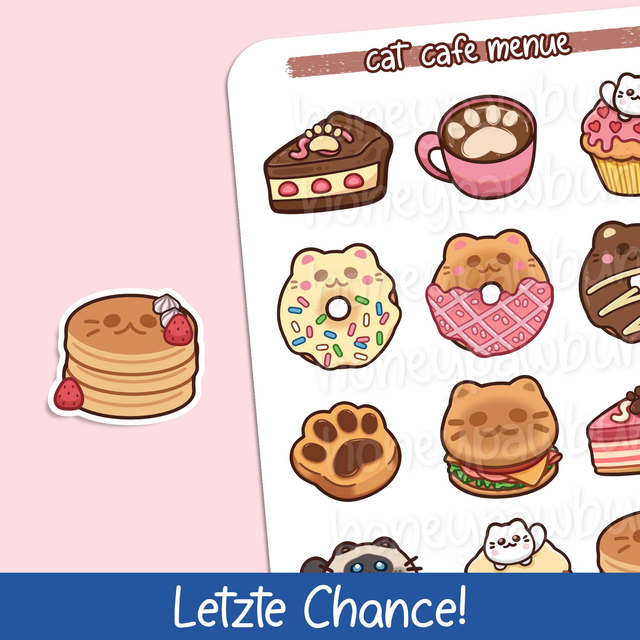 Cat Cafe Menü Sticker Sheet - ST2421