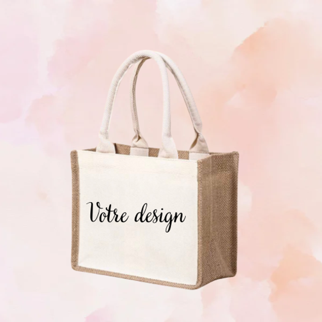 Sac en jute S personnalisable