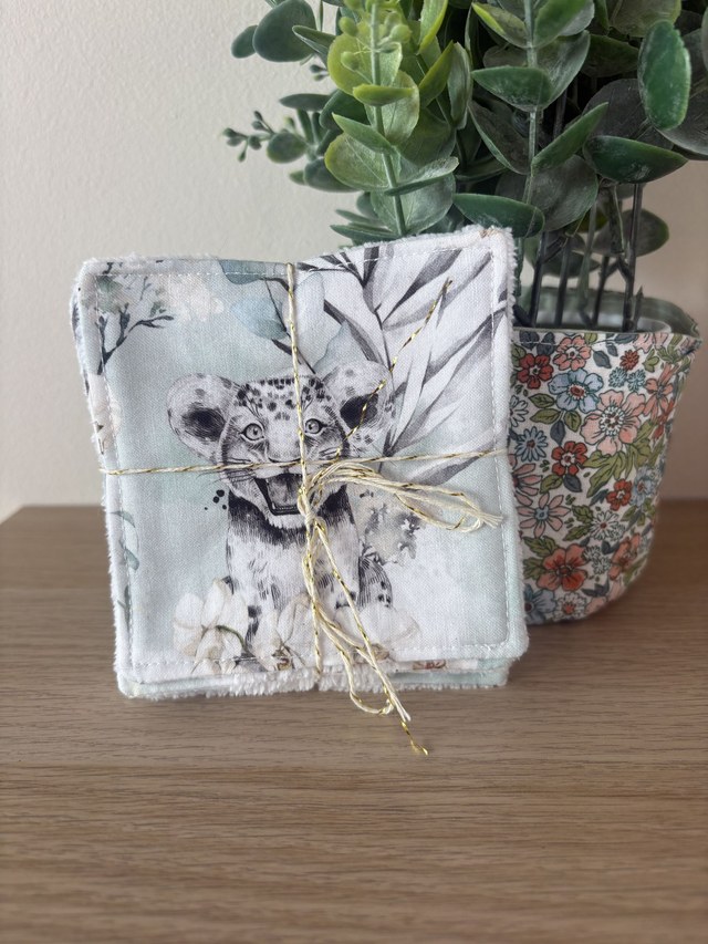 Lingettes Savane vert d&#039;eau - lot de 5