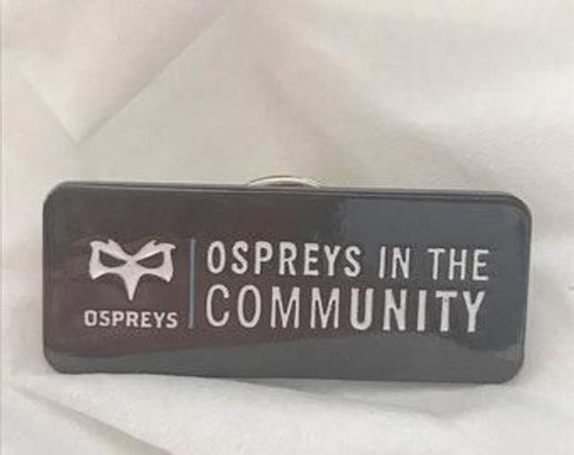 Badge- Home  - Ospreys in the Community Pin Badge 