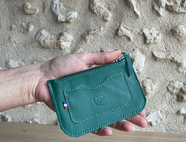 Porte cartes / porte monnaies vert