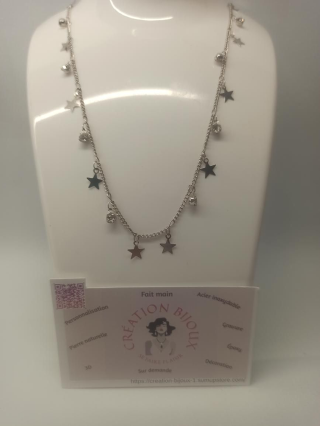 Collier étoile et strass 