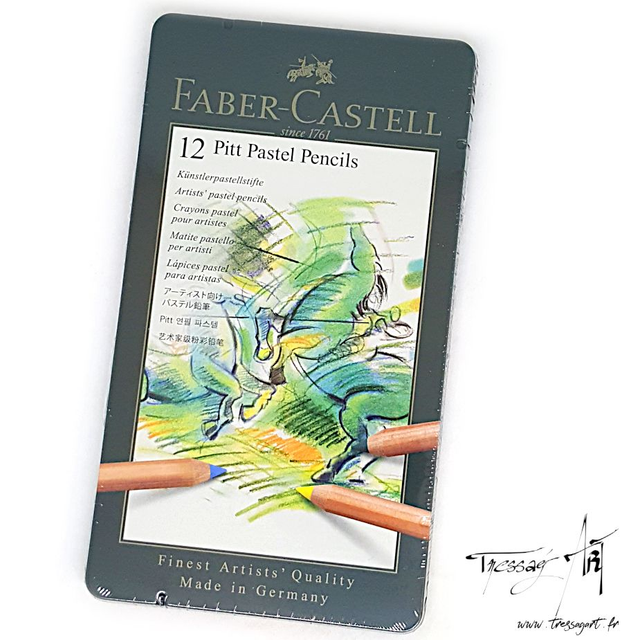 FABER CASTELL - CRAYONS COULEUR PASTELS PITT PASTEL METAL PAR 12 - FB109
