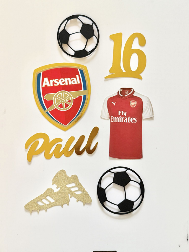 Personalised Arsenal football Cake topper