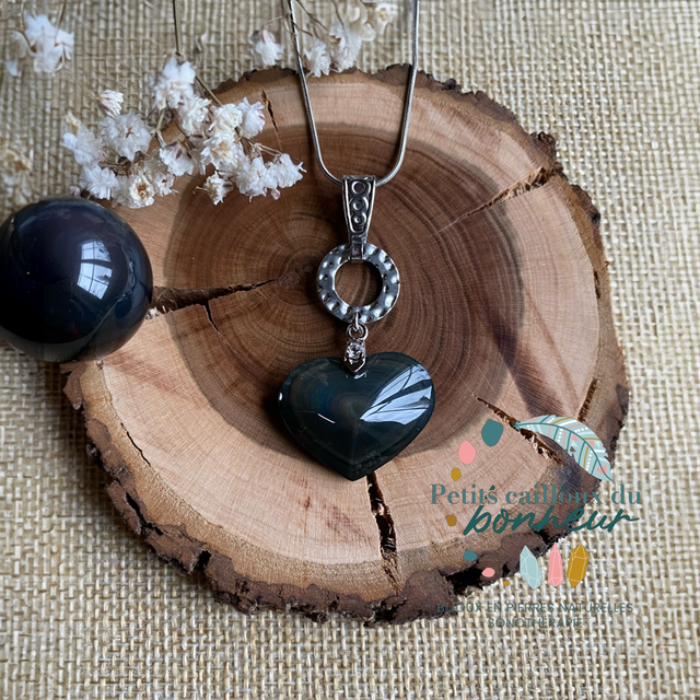 Collier protection suprême en Obsidienne Œil Céleste 