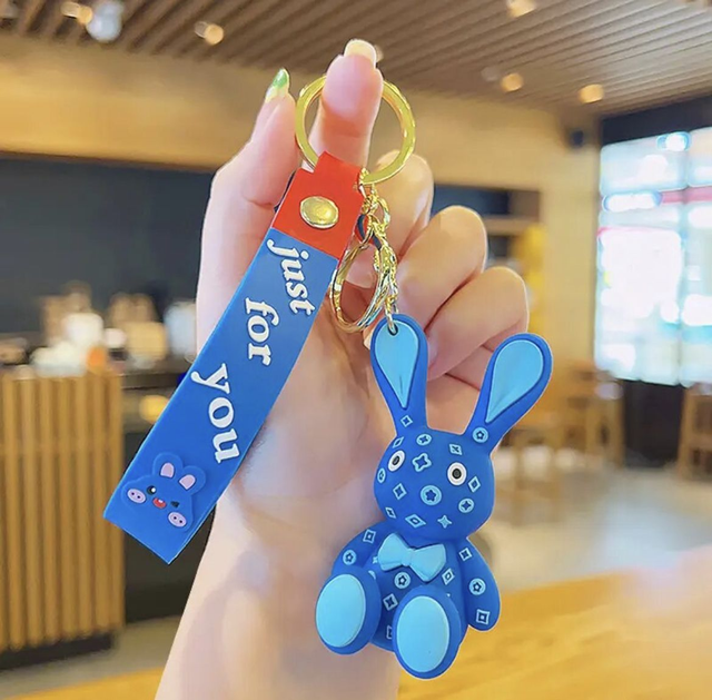 0323 - Konijn geluksbrenger - blauw