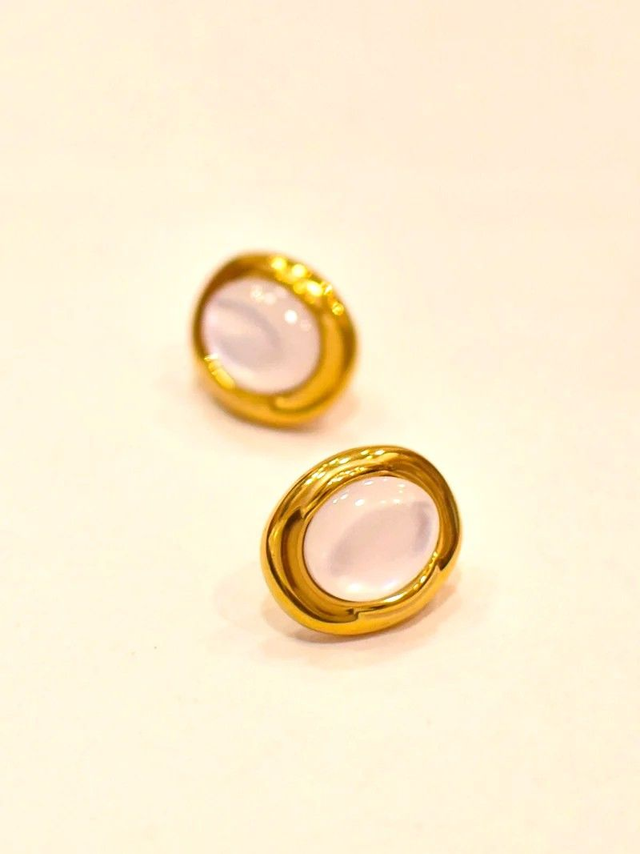 Boucles d'oreilles en acier doré | KAVA