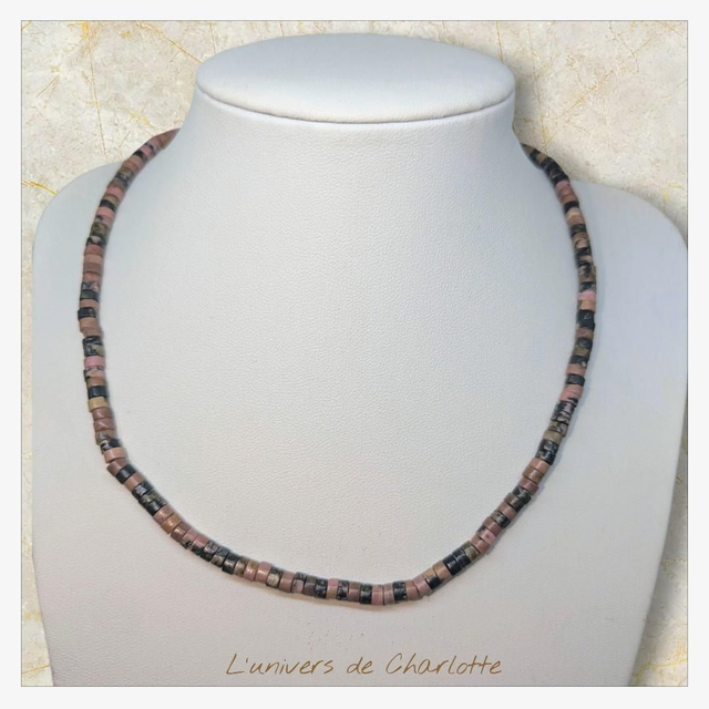Collier "Rhodonite" heichi CH-7