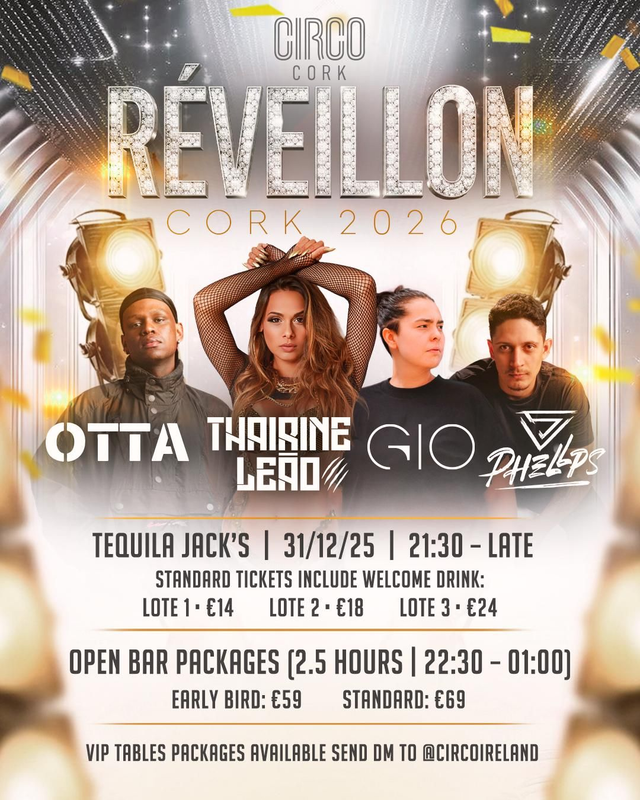 CIRCO CORK NYE 2026 RÉVEILLON 31/12/25