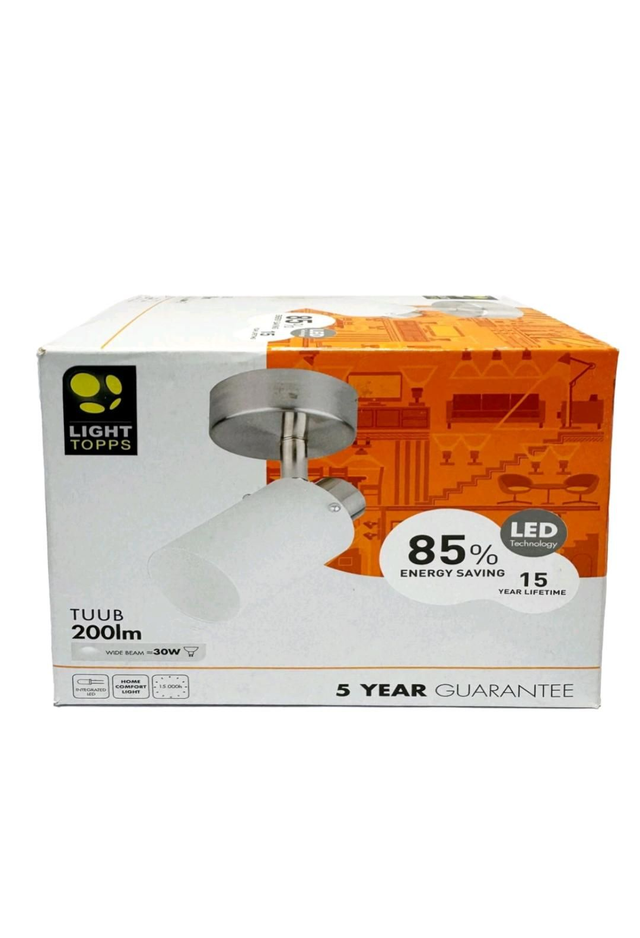 Light Topps LED Wand-/Deckenleuchte „Tuub“ – 3,8 W, Warmweiß

