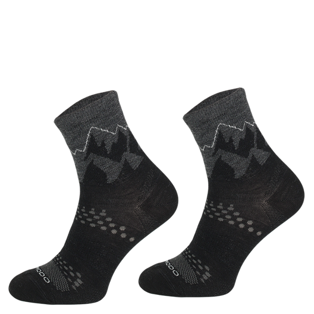 Light Hiker Trekkingstrumpor - svart, med Merino och Alpacka