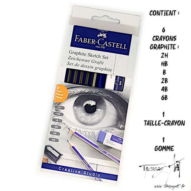 FABER CASTELL - SET CROQUIS CRAYONS GRAPHITE GOLDFABER - FB040