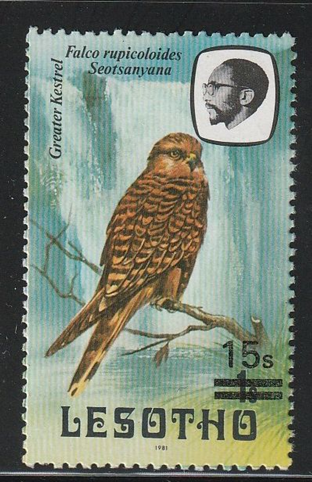 Lesotho 1986 Surcharge on Kestrel,1981 imprint date MNH