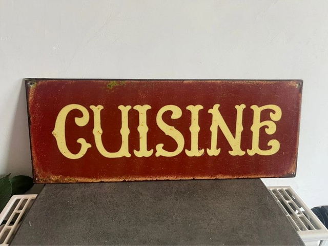 Plaque en métal cuisine