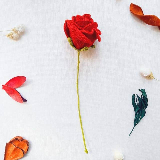 Rose éternelle au crochet 