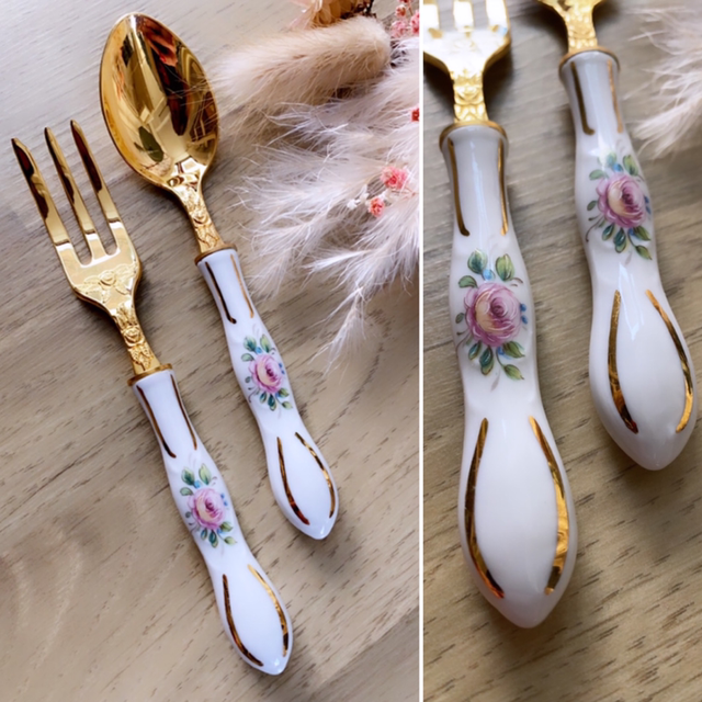 Duo Enfant Porcelaine Doré