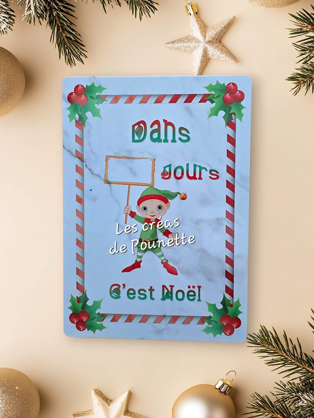 Ardoise décompte de Noël