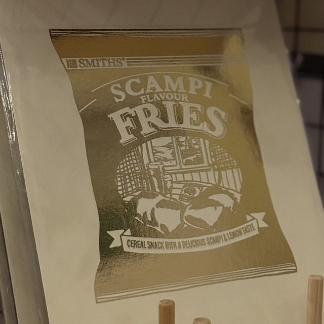 A4 Gold Foiled Scampi Fries