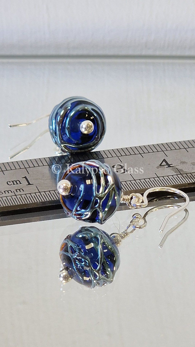 Drizzle Earrings, Ink Blue