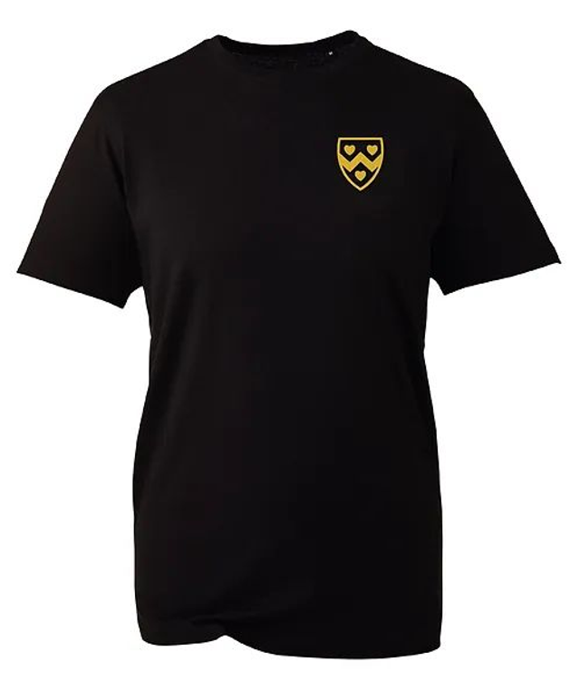 FOS Unisex Black T-Shirt Yellow Crested