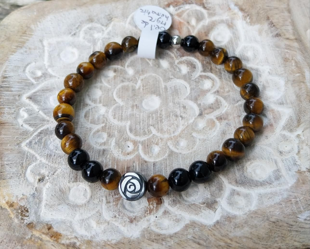 Bracelet Oeil de tigre et Hématite 