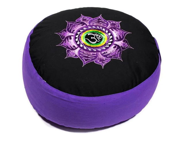 Coussin de méditation Om et Lotus
