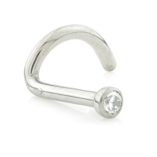 Titanium Jewelled Dome Nose Stud