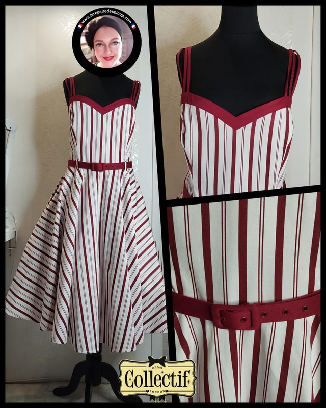 Robe collectif Nova Candy Stripe Swing T44