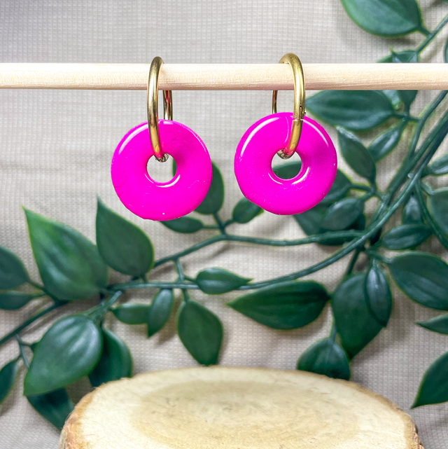 Boulons rose fushia (sans créoles)