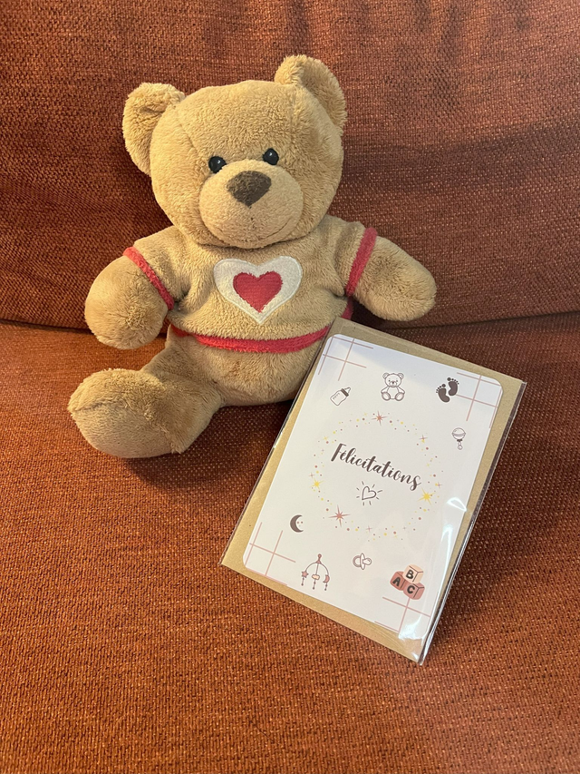 Carte de vœux Naissance &quot;Quadri&quot;