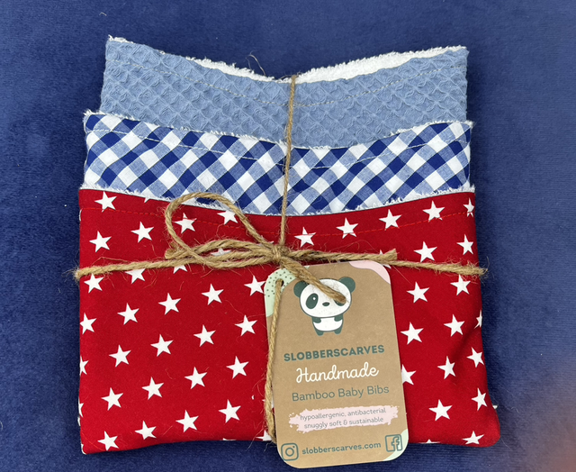 Three Pack Classic Style Bamboo Bibs 