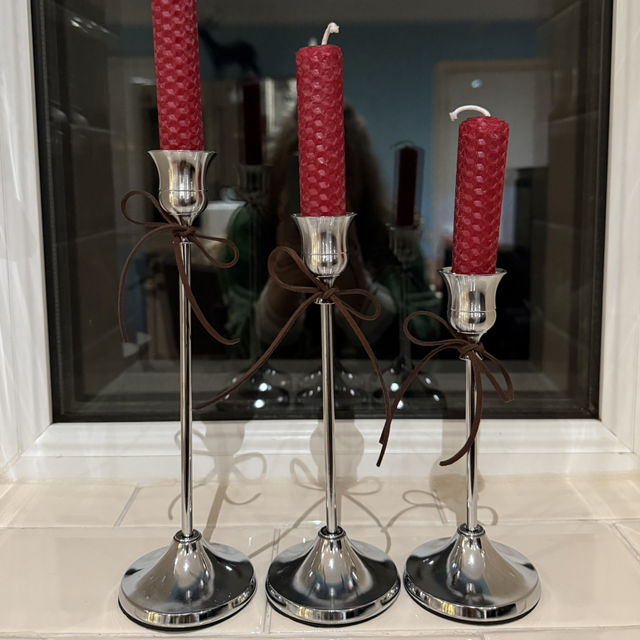 Sliver Candle Sticks (Set Of 3)