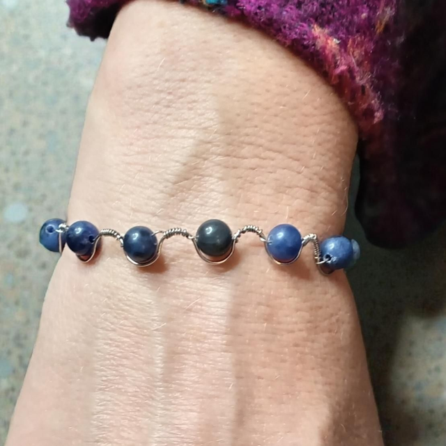 Personalised gemstone bead bracelet 