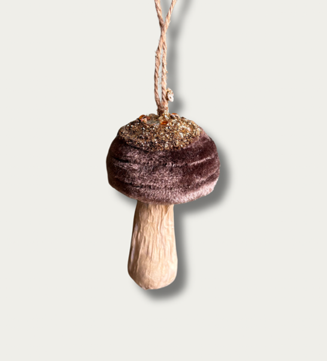Brown Mushroom Ornament 